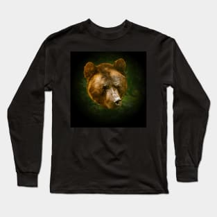 Brown bear portrait Long Sleeve T-Shirt